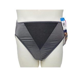 *NOS Vtg Vanity Fair Panty Size XL Silver Black Sparkly Shiny Sexy Sissy 48157